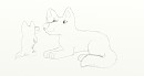 Jenna and Kodi- Hanging out with Mum- Sketch