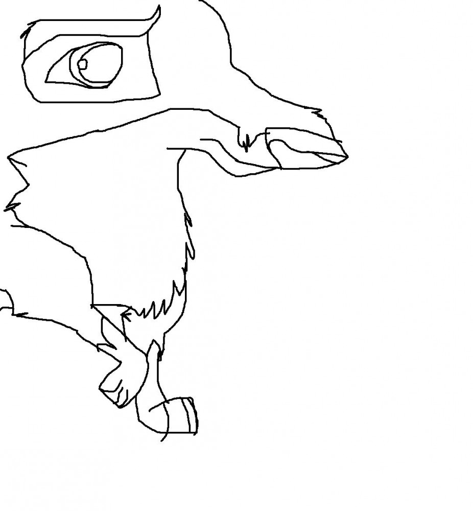 wolf lineart
