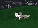 Nitalla and Darrion in a lightning storm