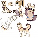 Chester and Holiday Pup Scribbles