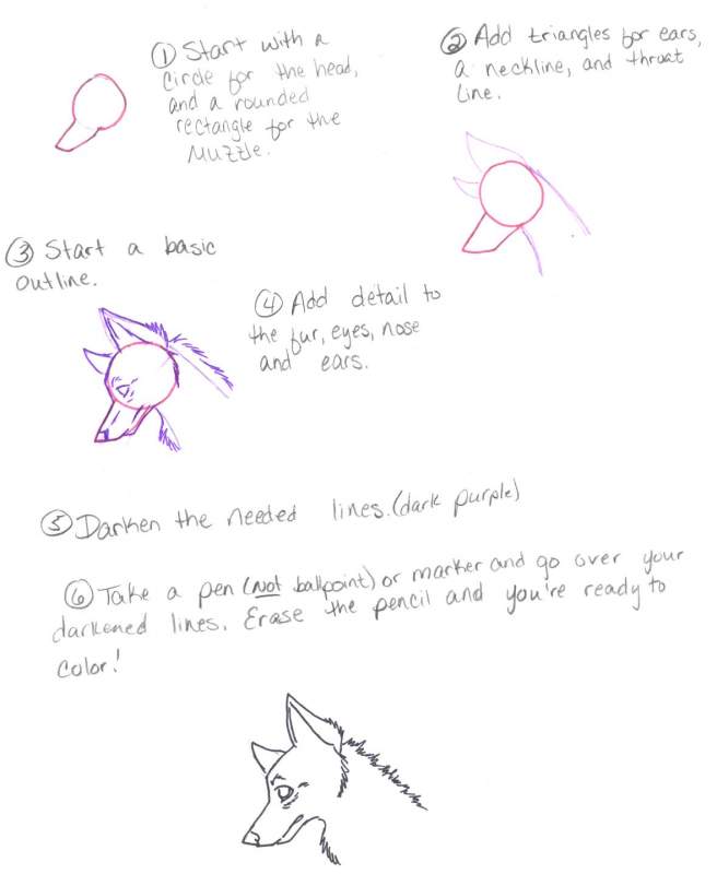 *SIMPLE* How to draw a wolf