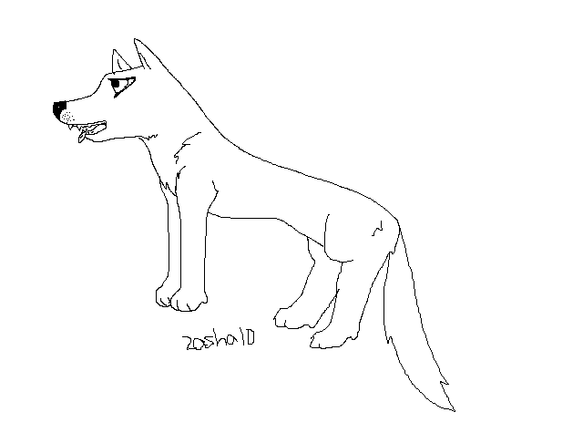 German Shepherd lineart