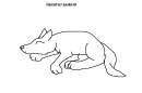puppy sleeping line-art