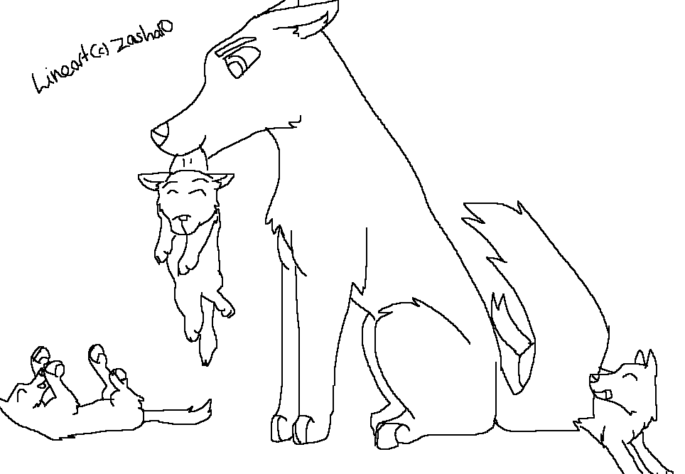 Baby sitter lineart