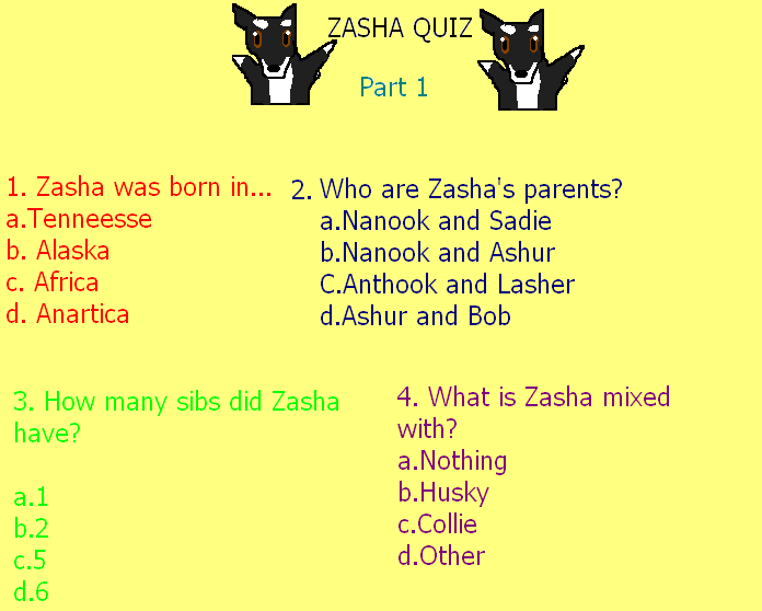 Zasha Quiz