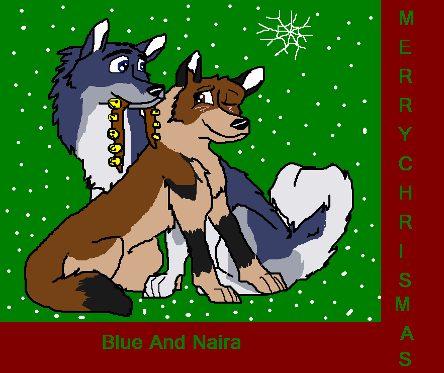 Blue And Naira Christmas Card (Unanimated)