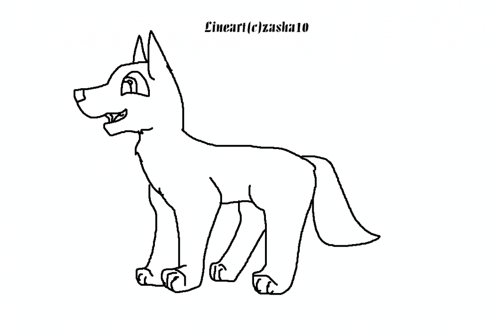 Better puppy-lineart