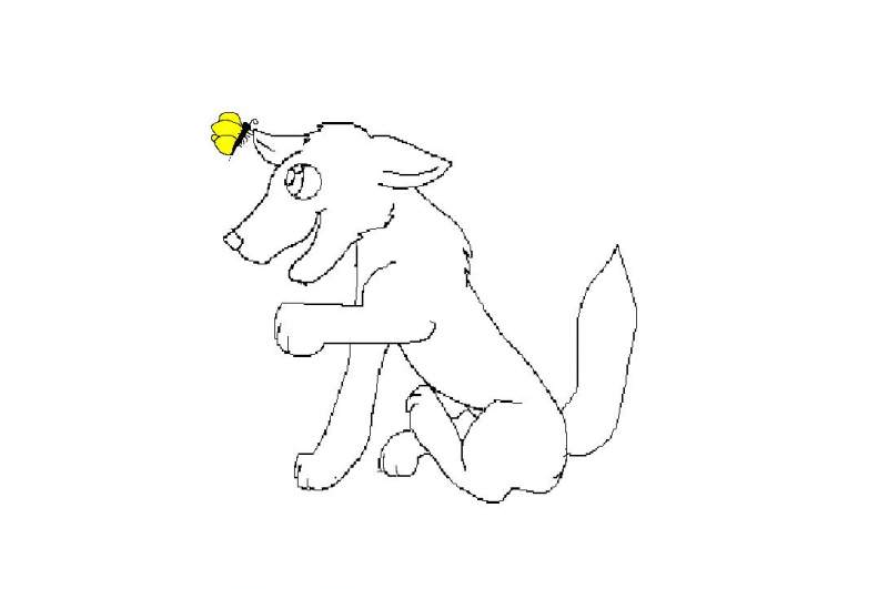 puppy line art