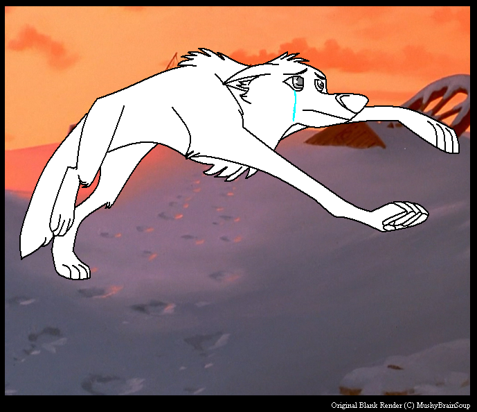 Free Running Wolf Blank Render