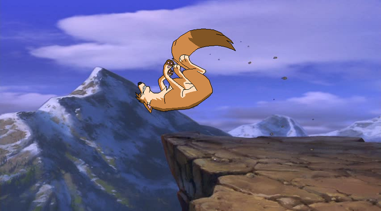 doing a backflip off a cliff