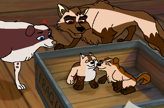 Rufus with his parents and sister
