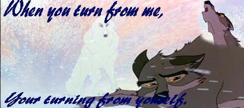 When you turn from me, your turning from yourself