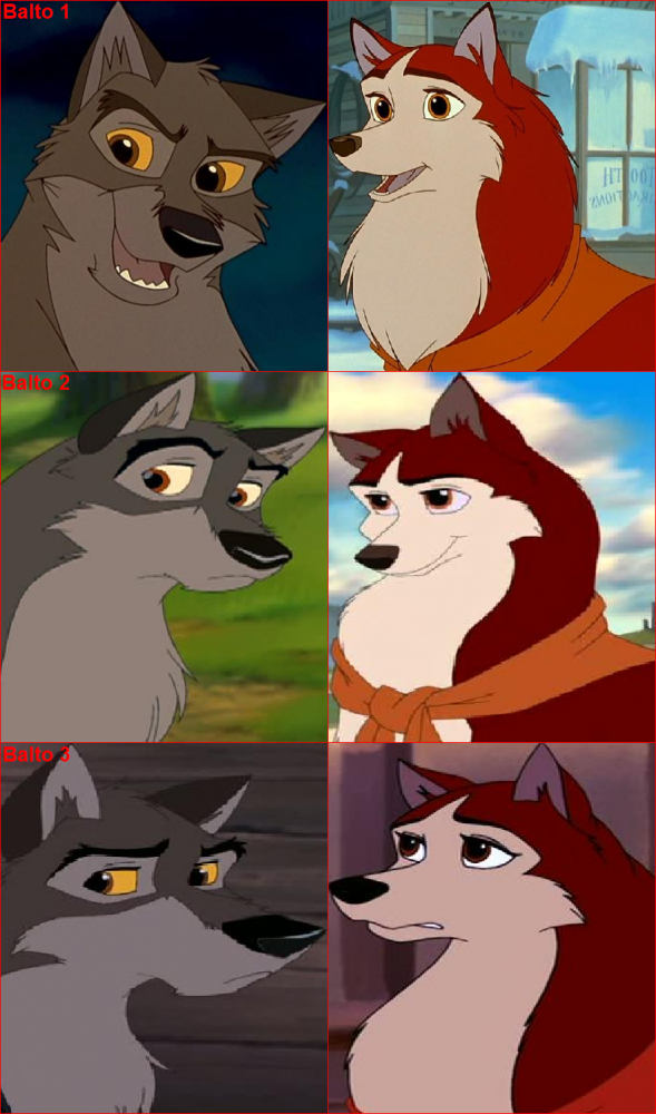 Balto & Jenna Throughout The Films