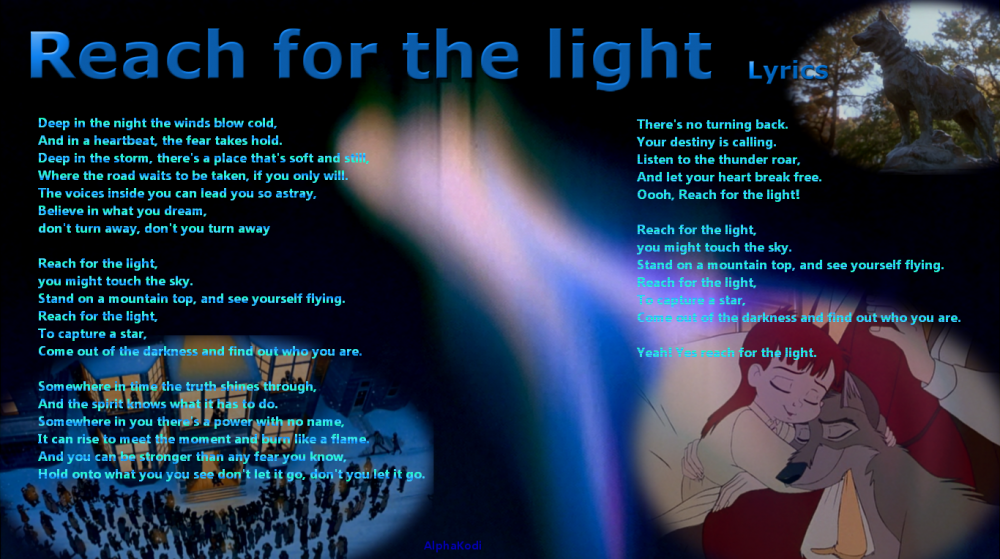 Lyrics:Reach for the light