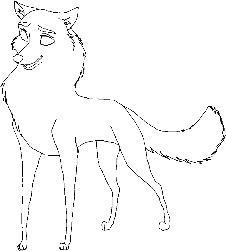 free female husky render