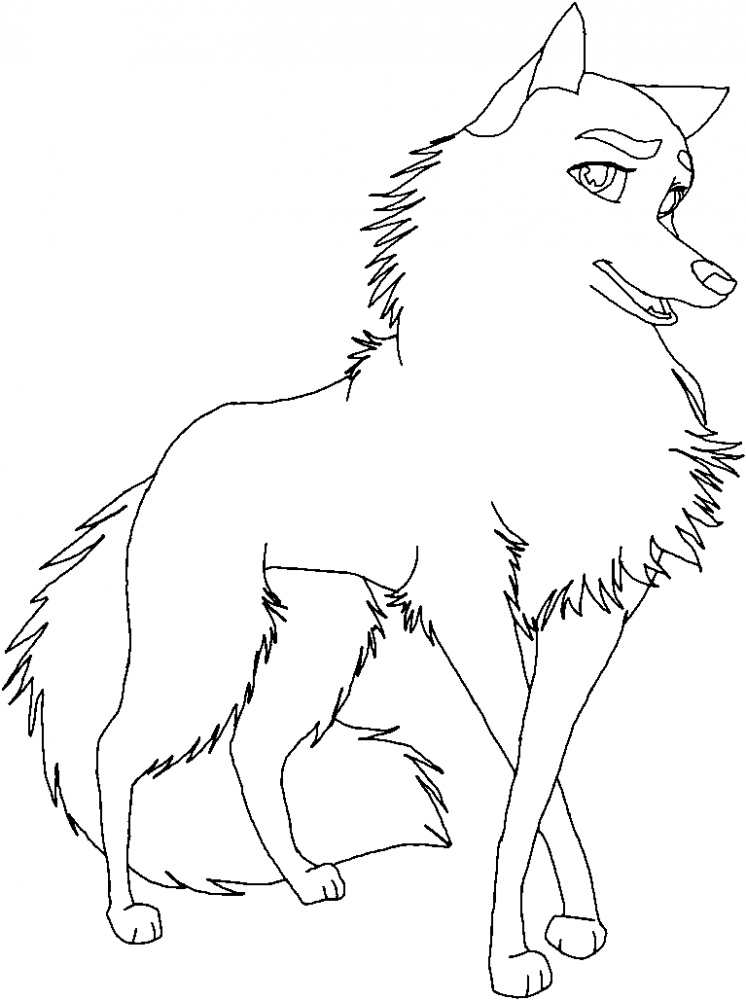 free female husky blank render (paint friendly)