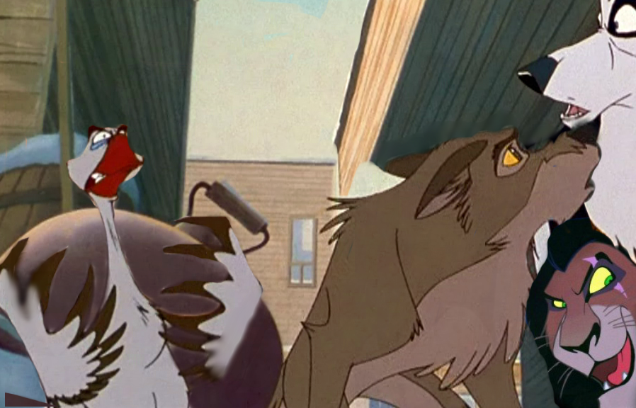 crossover Balto-Roi lion : les tapettes a mouches