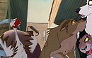 crossover Balto-Roi lion : les tapettes a mouches