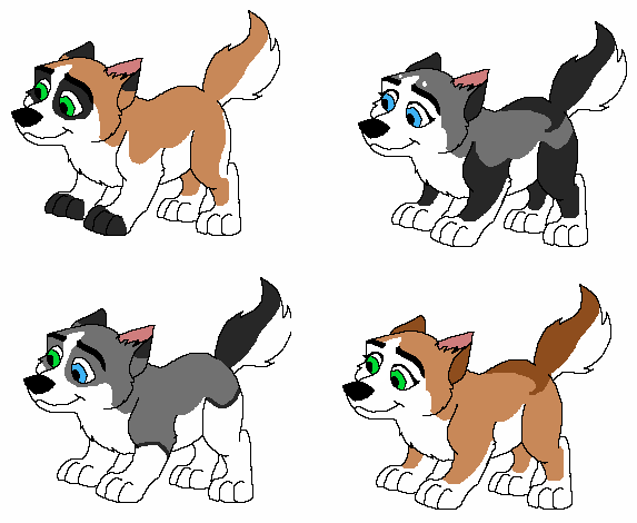 Demon's and Ashe's fan pups
