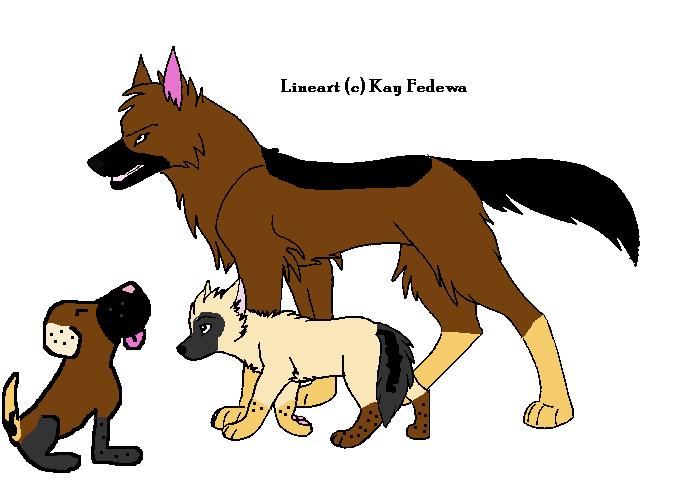 Kombat and his Pups! He's a Papa!