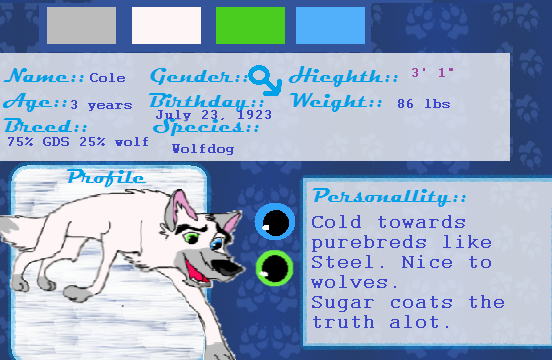 Cole referance sheet *Character coming soon*
