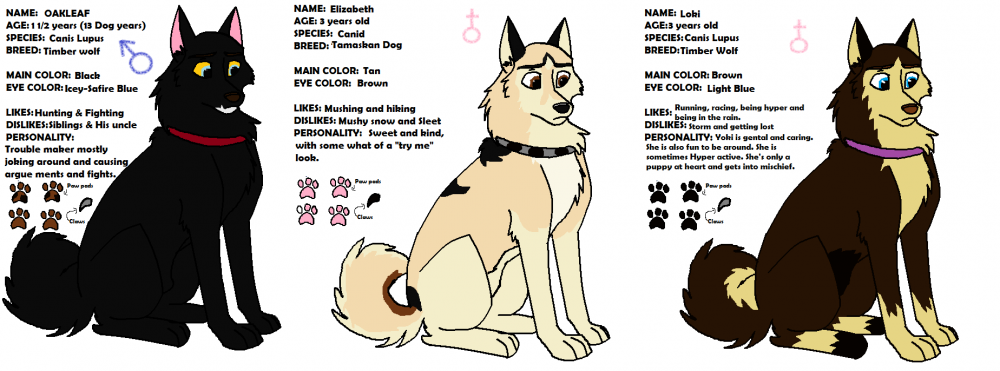 Long over dew characters