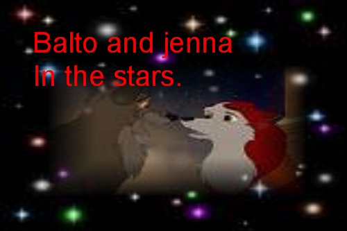 Balto and Jenna in the stars