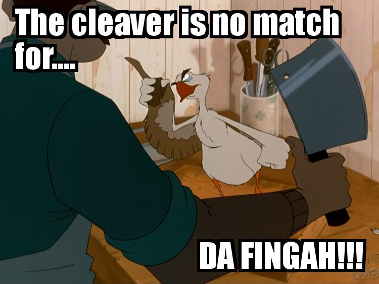 The power of DAH FINGAH!!!