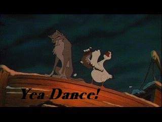 Boris dancing with Balto. o_0