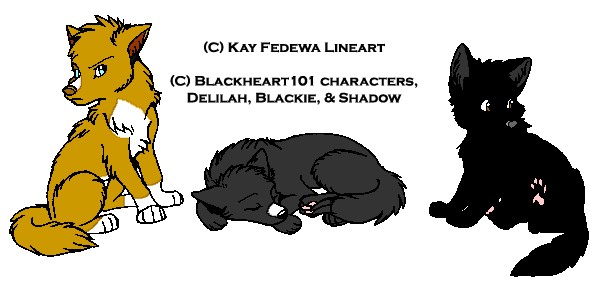 Delilah, Blackie, & Shadow