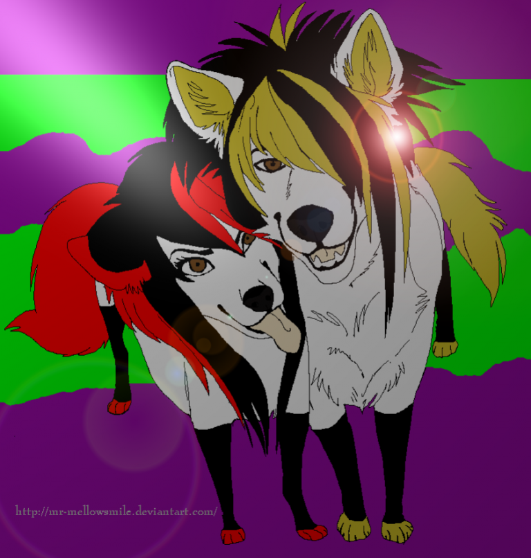 Blackrose with her friend Gibson