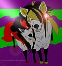Blackrose with her friend Gibson