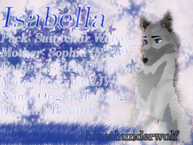 Isabella Character Sheet