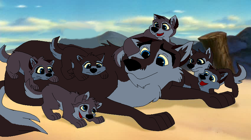 Lupin and his pups