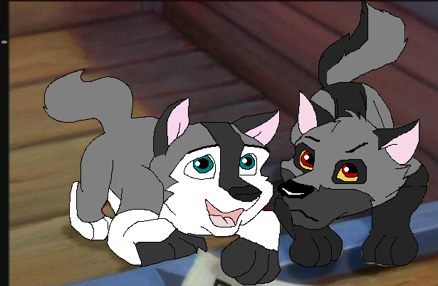 Laura and Seather as pups gifty for Starfire