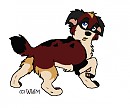 Abigail and Flann Fan pup