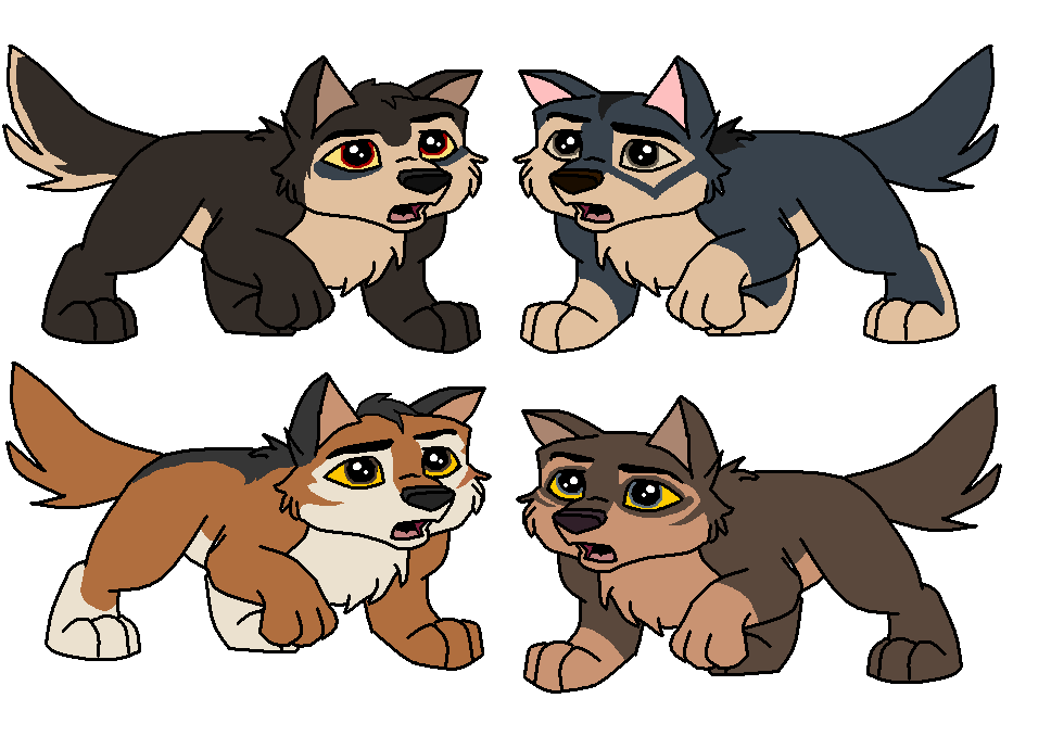 Karok and Kaleboo fan pups