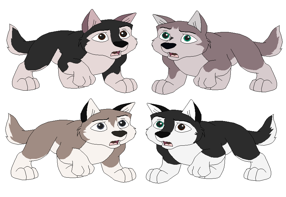 Samson and Dusty fan pups