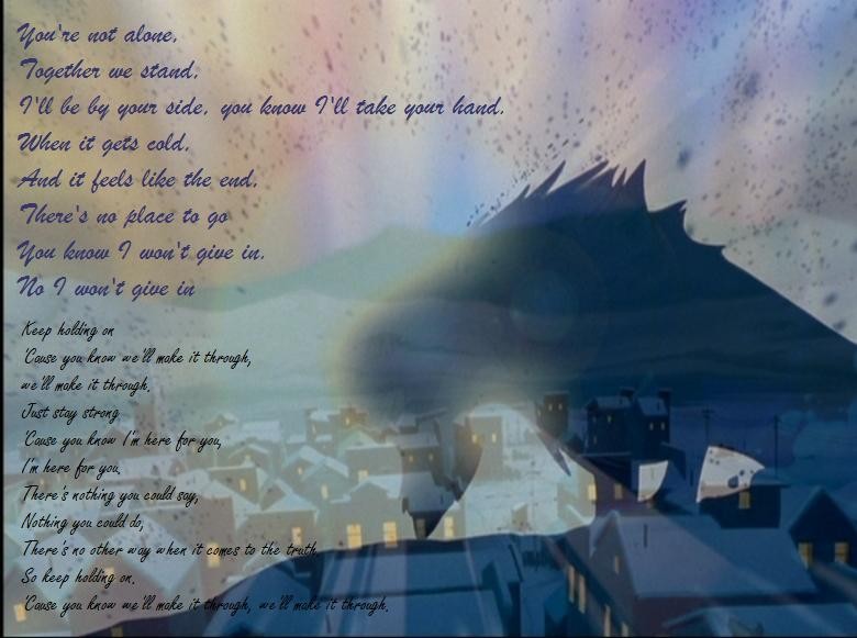 Keep holding on...