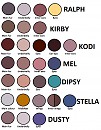 Wings Of Change characters colour chart