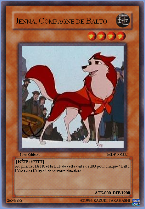 Funcard Yu-Gi-Oh ! Jenna :