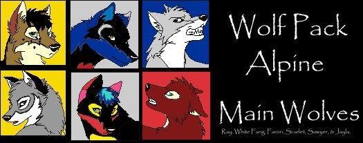 Wolf Pack Alpine head wolves