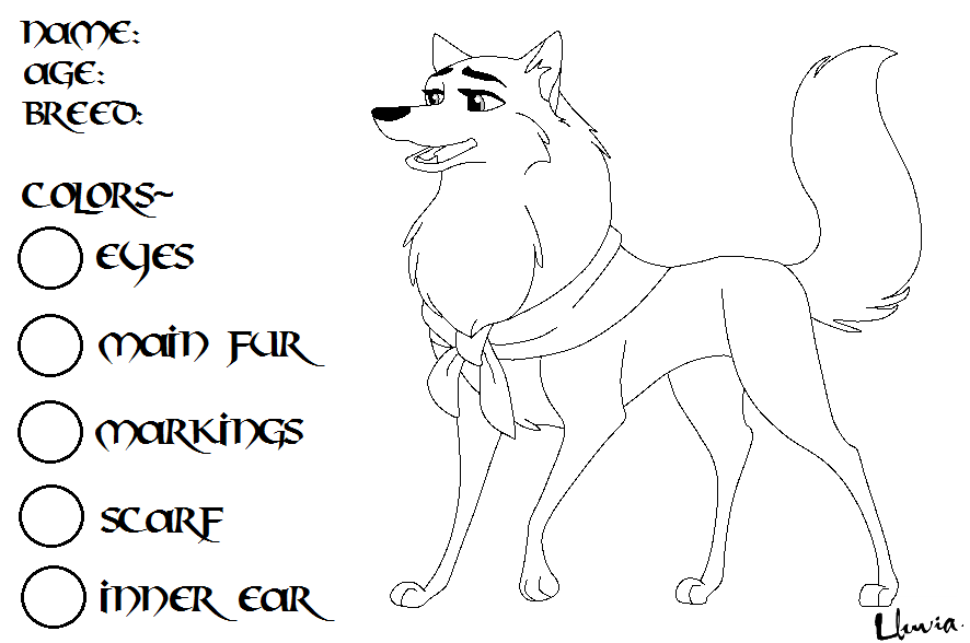 Female Reference Sheet Template