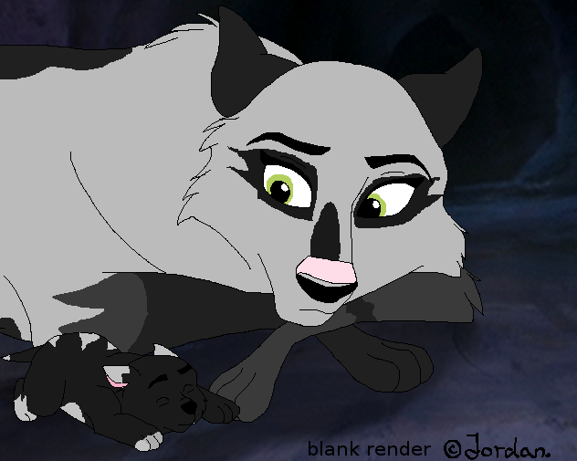 Ravven and one of her puppers, Eldora.