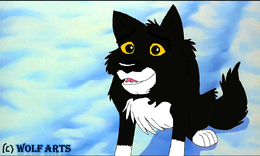 The real Balto with the animated Balto's eyes.