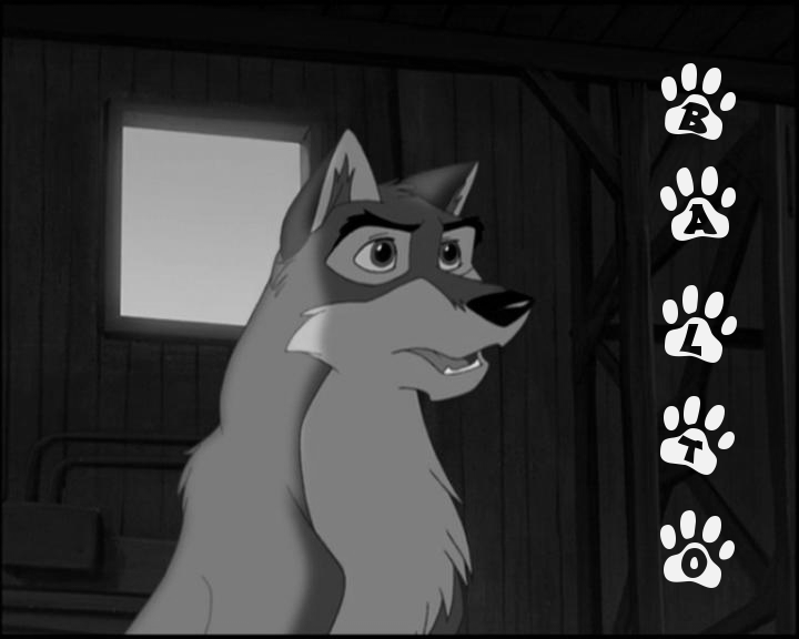 Balto - Greyscaled and Pawprint Name