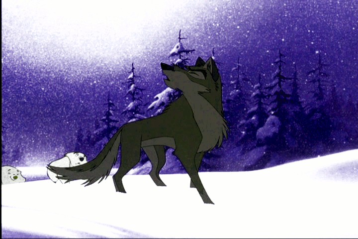 Balto with a Purple Background