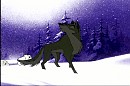 Balto with a Purple Background