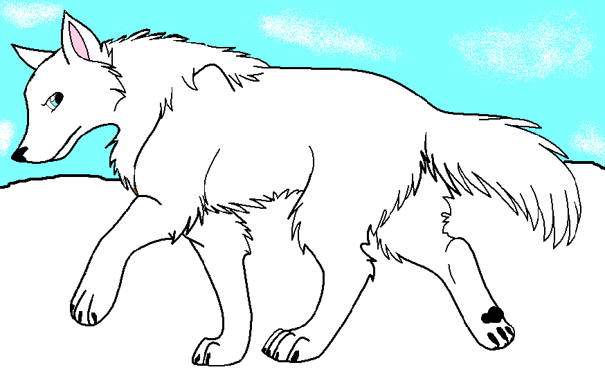 The White Wolf as a pup