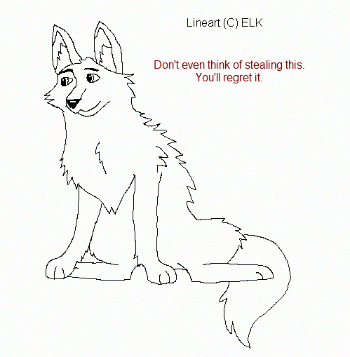 Anti Steal fennec lineart >3